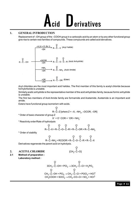 Carboxylic Acid & its Derivatives Notes for Class 12, IIT JEE & NEET
