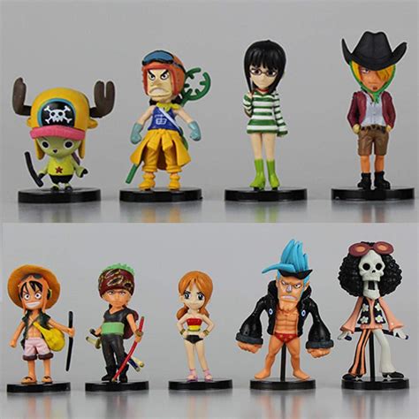 Buy Anime characters Model 9pcs/set One Piece Toy Luffy Zoro Nami Usopp ...