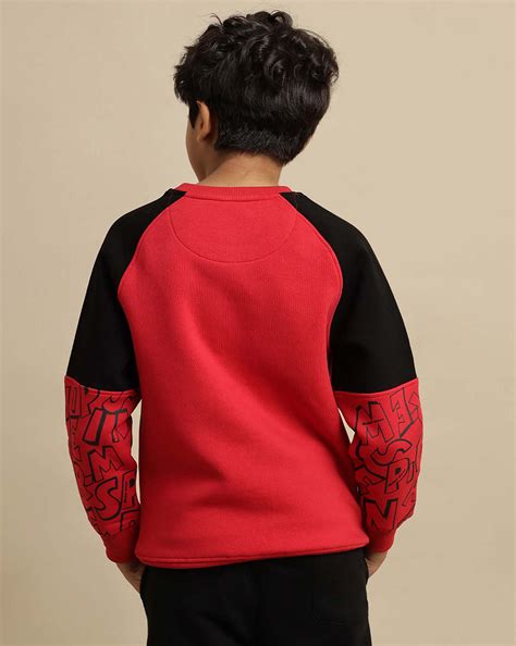 Spiderman Printed Regular Fit Sweatshirt For Boys – Kidsville