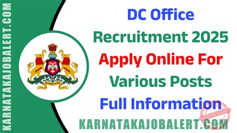 DC Office Recruitment 2025 - Apply for 01 Posts @ kodagu.nic.in ...