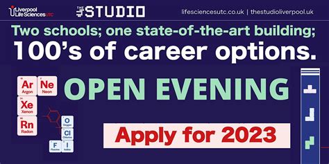 Life Sciences UTC & The Studio Virtual Open Evening - 18th May, May 18 ...