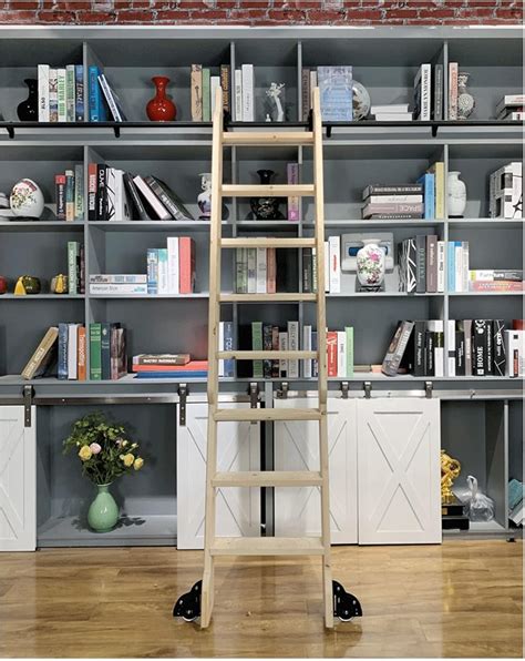 Image result for Library Ladder with Rail
