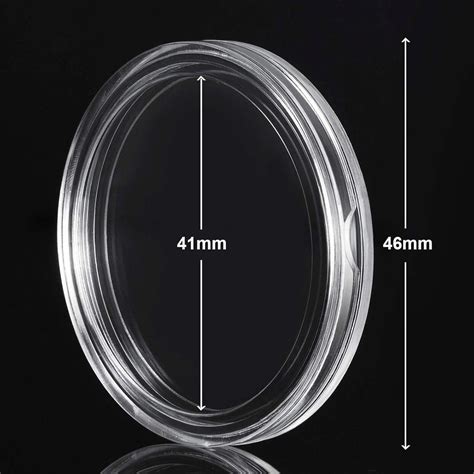 10 Pack 1.6 Inch 41mm Coin Capsule Holders w/Tube For US 1 Oz Silver Eagle | #4897807726