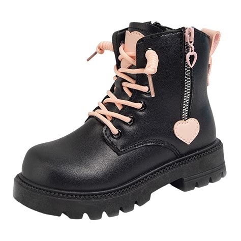 FhsagQ Boots Kids Rain Boots Size 12 Children's Winter Leather Lace up ...