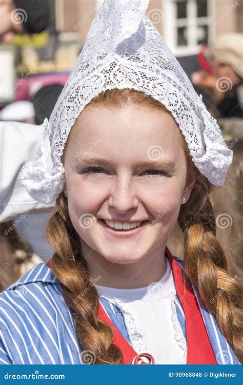 Young Dutch Woman At Utrecht Central Station, Netherlands Editorial ...
