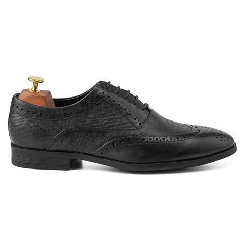 Men's Black leather Brogue oxford shoes Noble Noir » Cordwainers ...