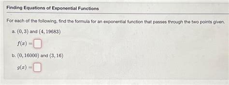 Image result for Finding Exponential Functions with Two Points