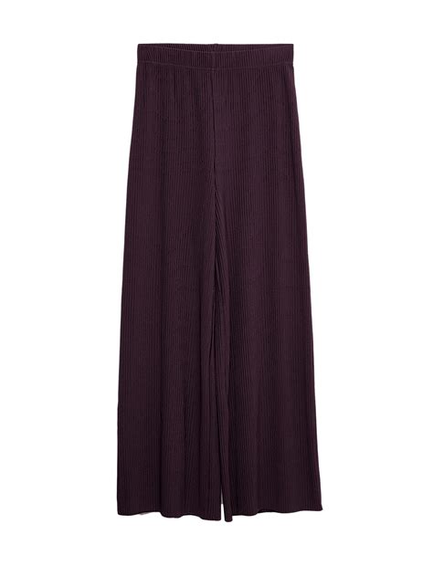 Buy Plisse Elasticated Waist Trousers at Marks & Spencer