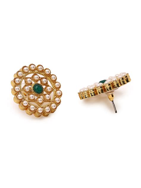 Priyaasi Pearl Elegance Long Chandbali Jewelry Set