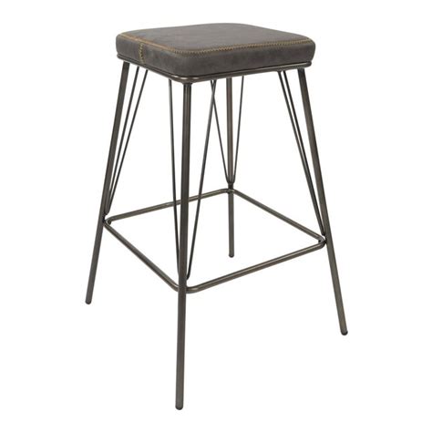 OSP Home Furnishings Set of 2 Charcoal Counter height Metal Bar Stool ...