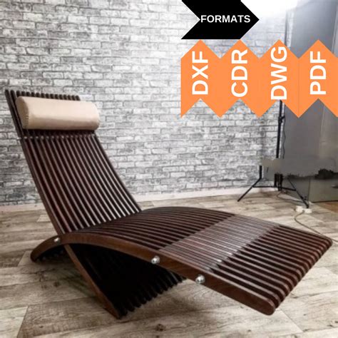 Buy CNC CUTTING FILE Wooden Lounge Chair, Cnc Lounger Seat, Laser Cut ...
