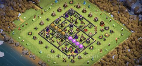 Best Base TH9 with Link, Hybrid Anti Everything - Town Hall Level 9 ...