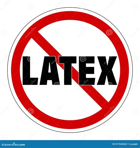 Latex Free, Information Label Sign with the Word Latex Inside a ...