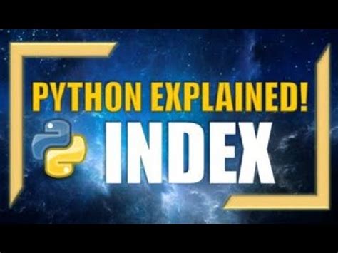 How to use the INDEX Function in Python!