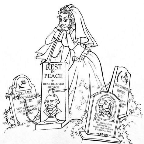 Image result for Haunted Mansion Bride Constance Coloring Page
