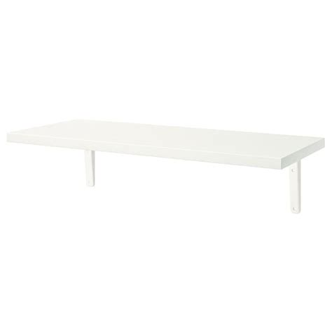 BERGSHULT / TOMTHULT shelf with bracket, white, 80x30 cm (311/2x113/4 ...