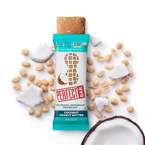 Perfect Bar Original Refrigerated Protein Bar, Coconut Peanut Butter, 2 ...
