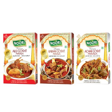 NOORI Combo Pack (Achar Gosht Masala, Aloo Gosht Masala And Karahi ...