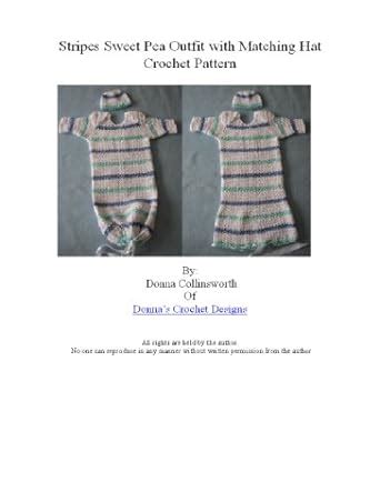 Stripes Sweet Pea Outfit or Infant Pajamas Crochet Pattern eBook ...