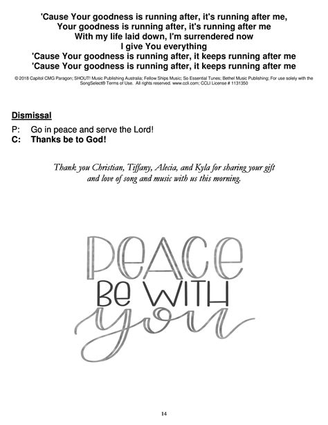 Worship Bulletin and Announcements for April 07, 2024 - Second Sunday ...