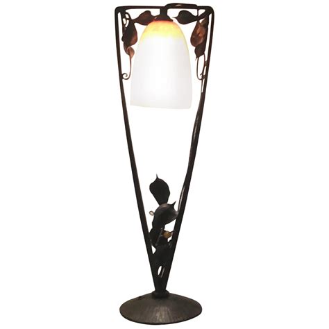 Spectacular Wrought Iron Table Lamp at 1stDibs