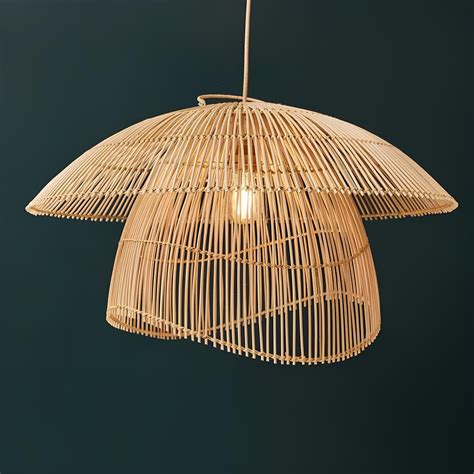 Bamboo Hanging lamp for Living Room | Rattan Pendant light | Cane ceil ...