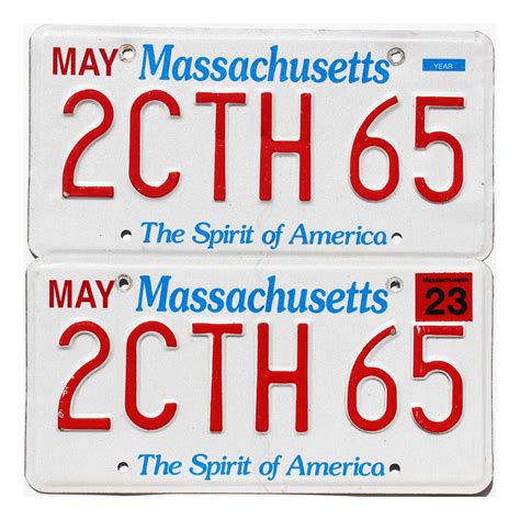 2023 Massachusetts Pair #2CTH65 | Old License Plates