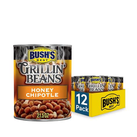Amazon.com : Bush's Best Honey Chipotle Grillin' Beans, Canned Beans ...