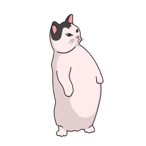 Cat Standing Meme Sticker Illustration, Paint, Memes, Sticker PNG ...