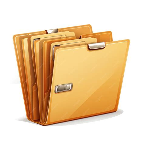 Premium Photo | File folder clip art cartoon illustration isolated white background