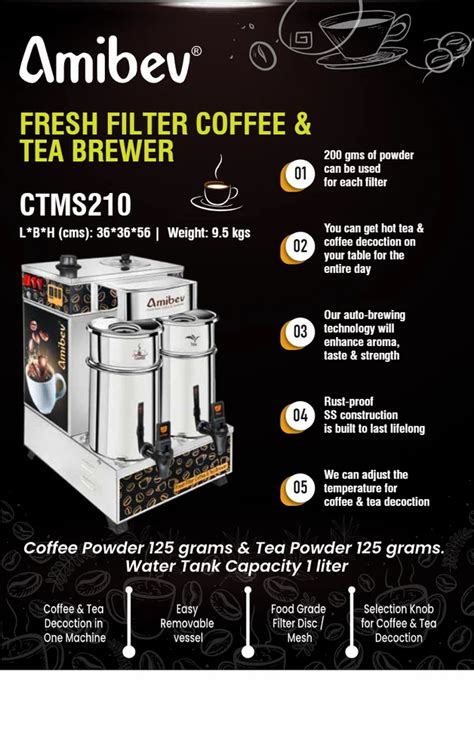 Tea Coffee Vending Machine - Fresh Filter coffee and Tea Decoction and ...