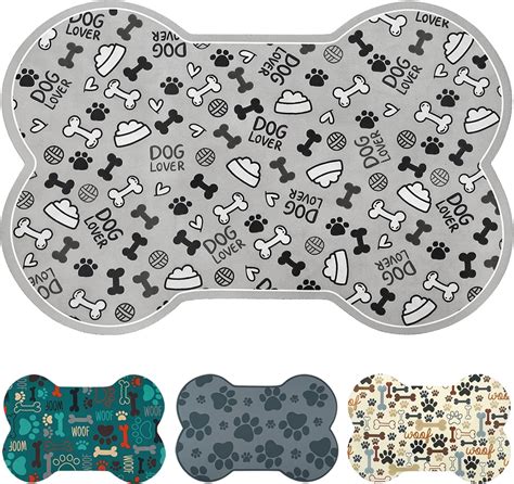 Amazon.com: Dog Food Mats for Floors Waterproof, Dog Water Bowl Mat Pet ...