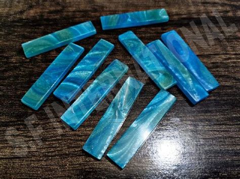 Epoxy Resin Sky Blue White Mix Guitar Nut Blanks Manufacturers and ...
