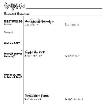 Factoring Lesson 的图像结果
