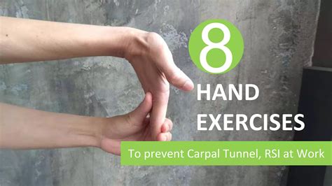 8 Best Hand and Wrist Exercises to prevent Carpal Tunnel and RSI at work | PPTX