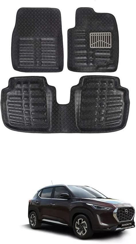Arneja 3D/4D Car Floor Foot mats for Nissan Magnite, PVC Material ...