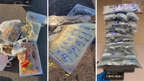 Police: 227,000 fentanyl pills found buried in buffet-style food during ...