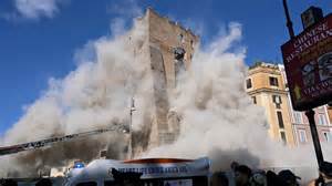 Viral video captures medieval tower collapsing in Rome; 1 killed in ...