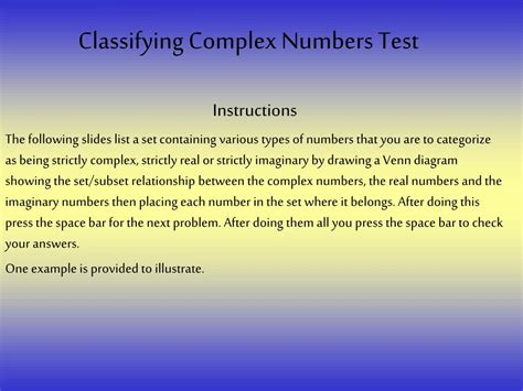 Image result for Complex Numbers Test
