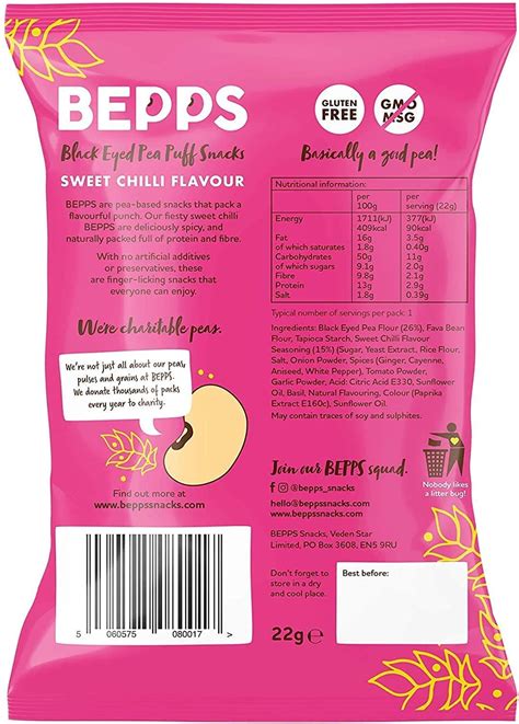 BEPPS - Healthy Snacks Low Calorie Crisps Vegan & Gluten Free - Vegan ...