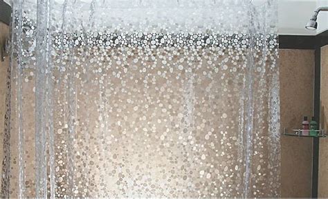 Kuber Industries™ 0.20mm PVC Shower Transparent Curtain in 3D Coin ...
