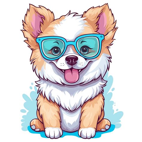 Cute Dog Wearing Glasses - 24476999 PNG