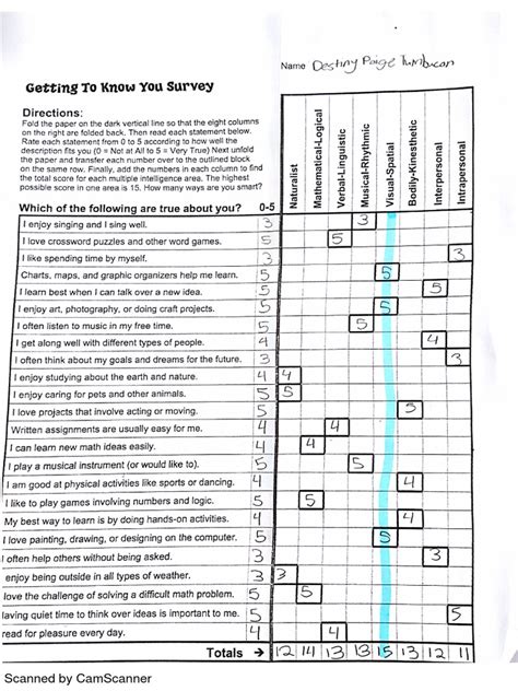 Multiple Intelligence Chart 的图像结果