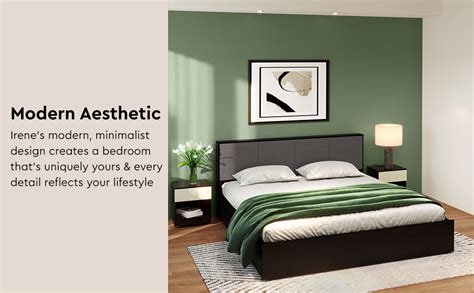 GODREJ INTERIO Bed, Irene King Size Engineered Wood Bed with Box ...