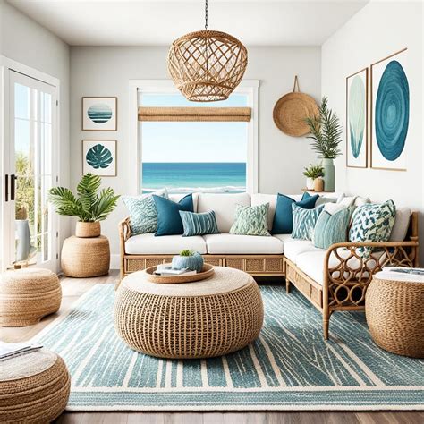 coastal boho feel - Ecosia - Images in 2025 | Beach house living room ...