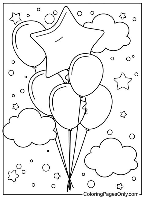Balloons Coloring Page