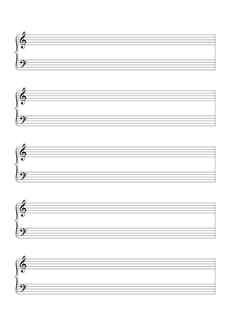 Free Printable Blank Music Staff Paper