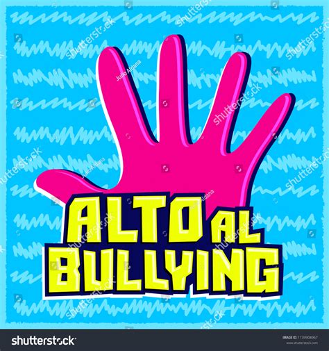 Alto Al Bullying Stop Bullying Spanish Stock Vector (Royalty Free ...
