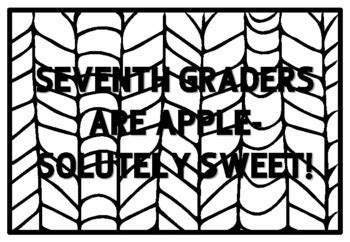 SEVENTH GRADERS ARE APPLE-SOLUTELY SWEET! Seventh Grade Summer Fun ...