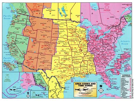 Image result for Area Code and Time Zone Map